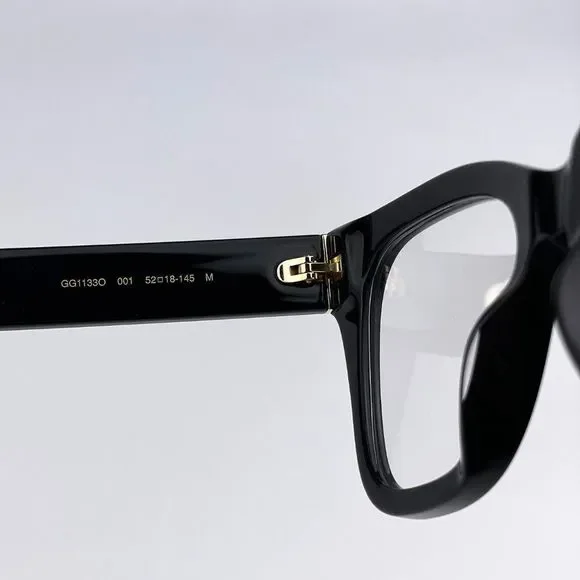 Gucci GG1133O 001 LOGO BRAND NEW Eyeglasses Shiny Black Cat Eye Women